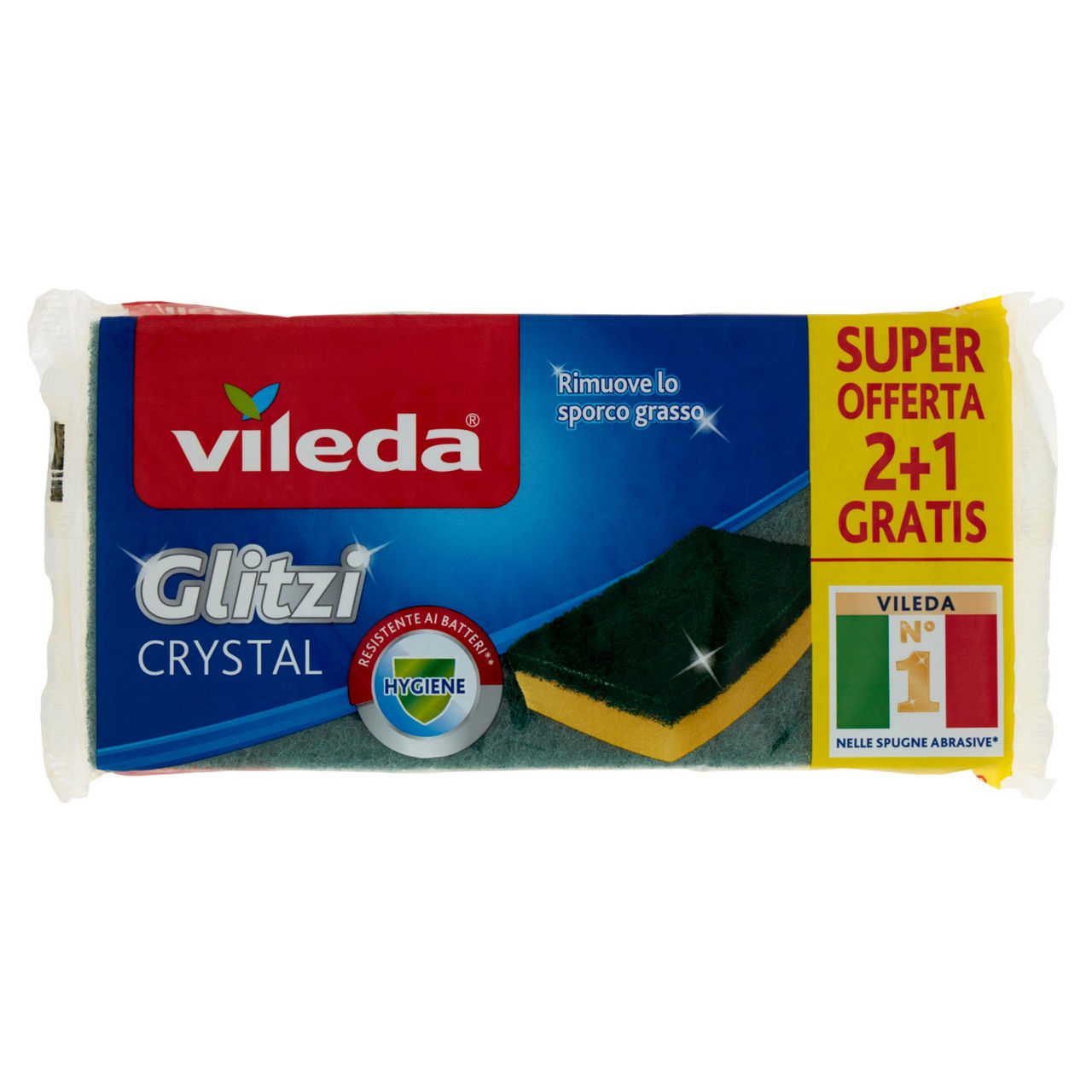 Spugne abrasive glitzi crystal 3 pz