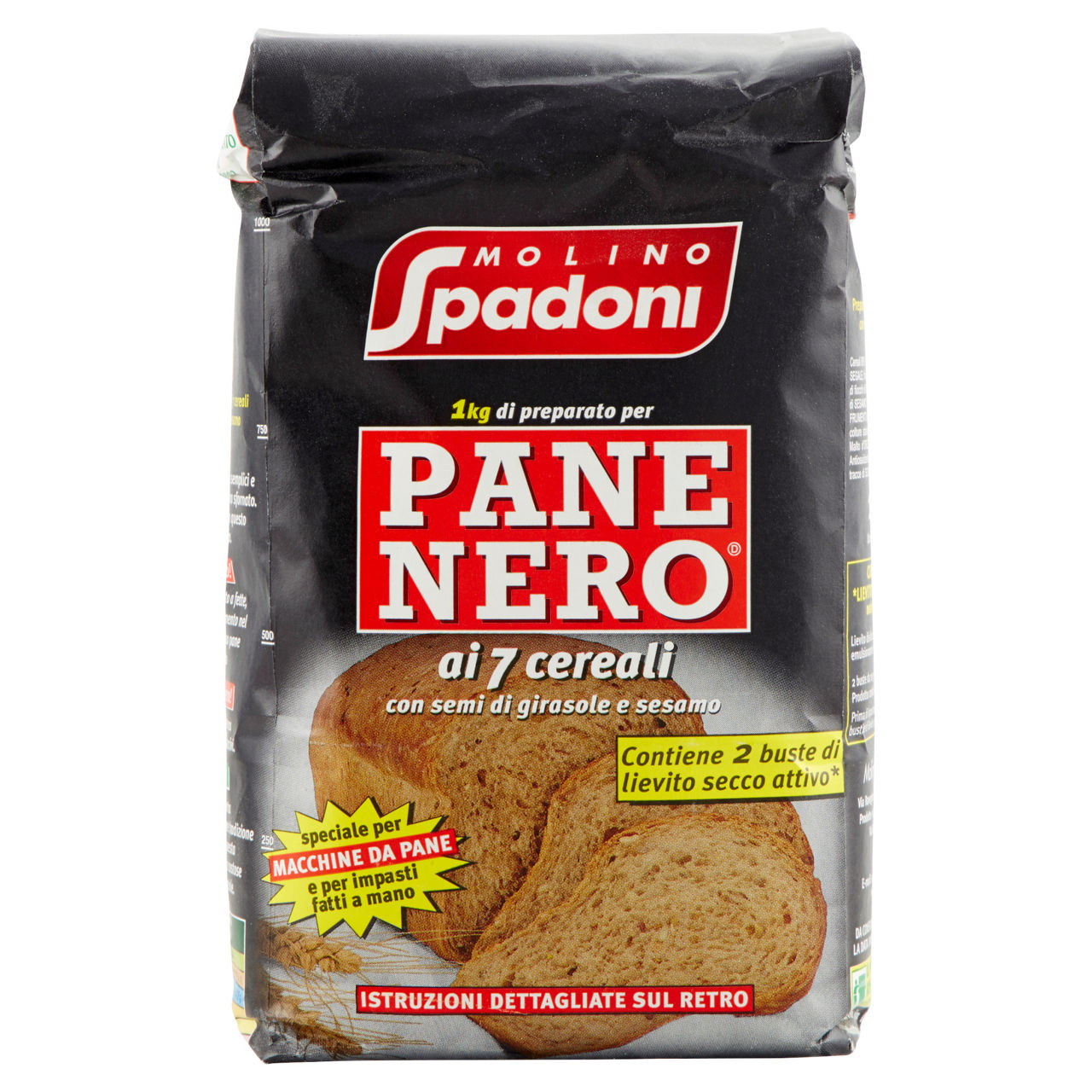 Preparato per pane nero ai 7 cereali 1 kg - Immagine 01