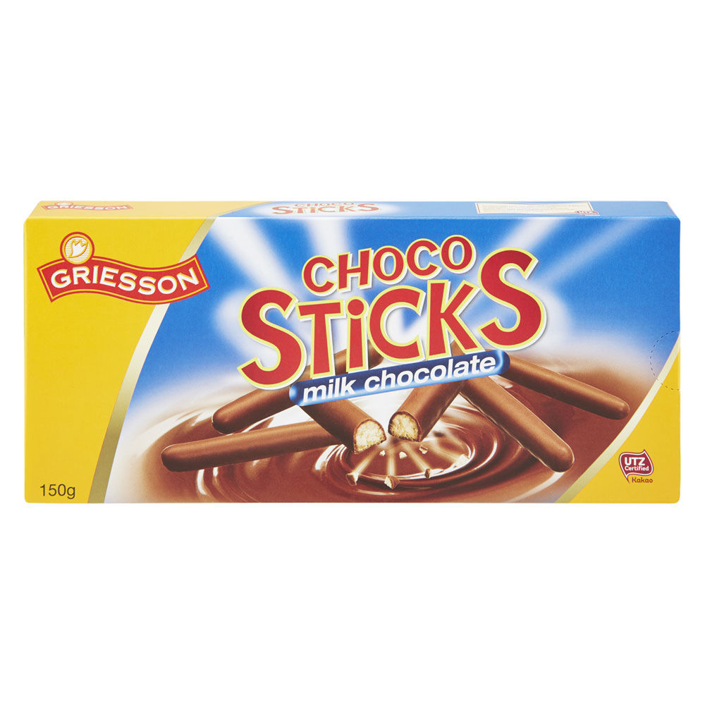 Bastoncini ricoperti al cioccolato al latte Choco Sticks 150 gr - Immagine 01