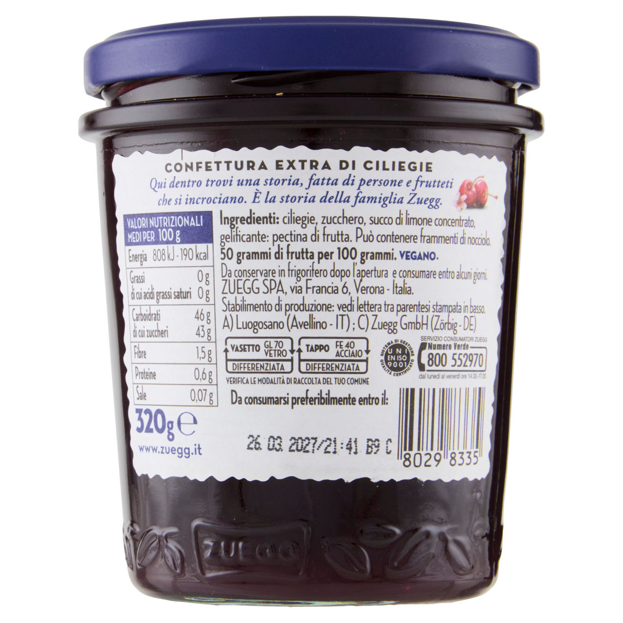 Confettura extra di ciliegie 320 gr - Immagine 41