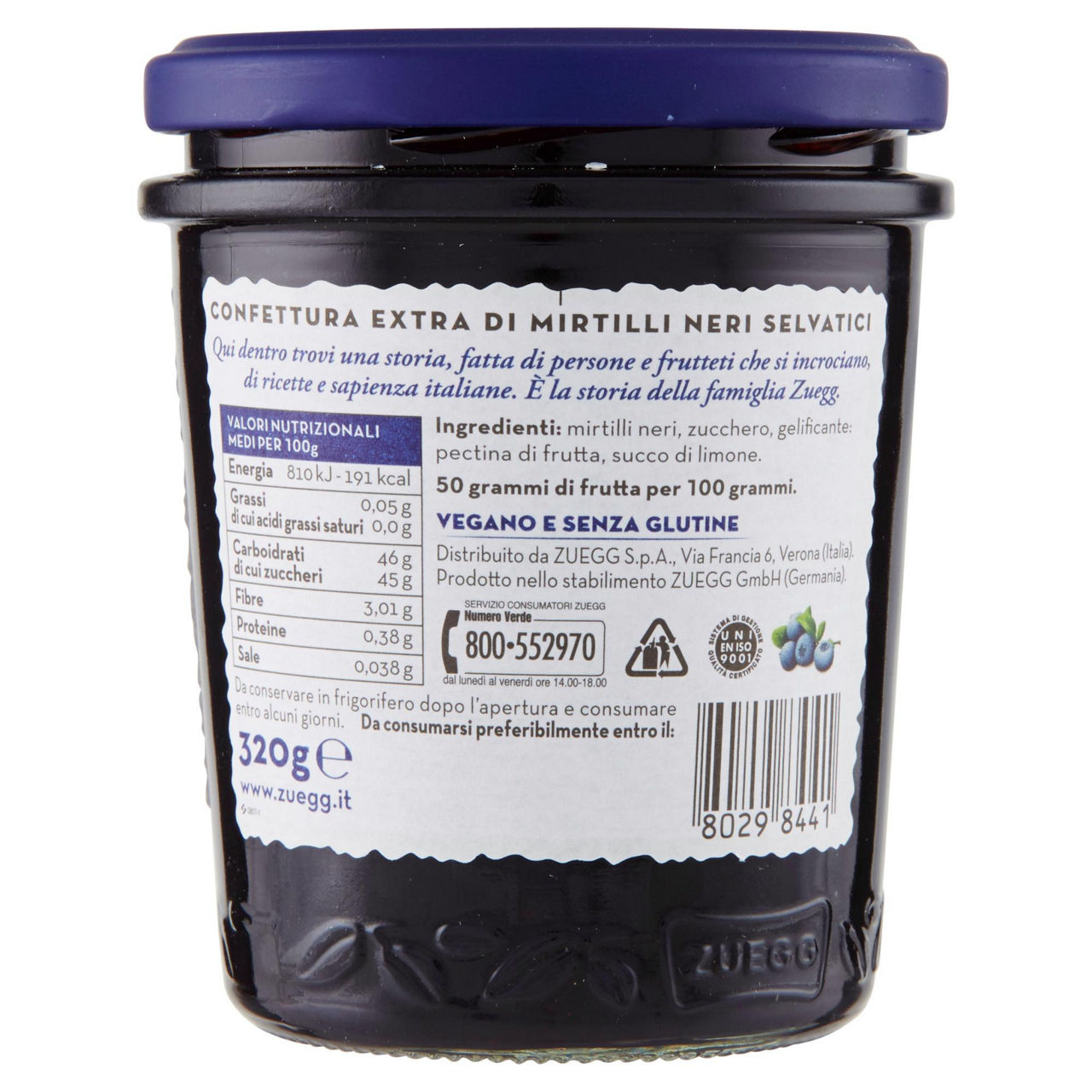 Confettura extra di mirtilli neri selvatici 320 gr - Immagine 21