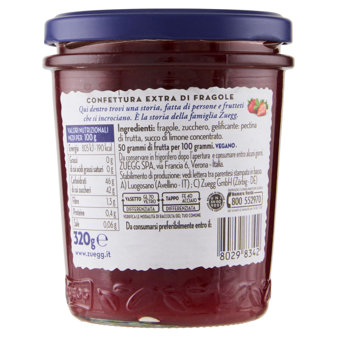 Confettura extra di fragole 320 gr - 4