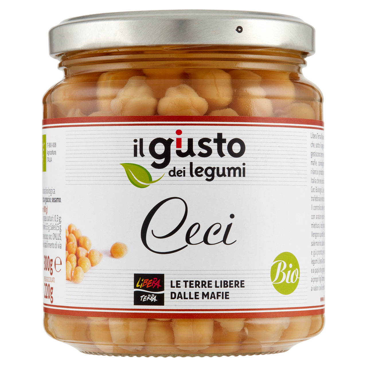 Ceci lessati bio 220 gr - Immagine 01