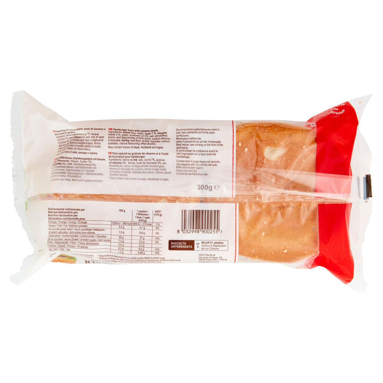 Panini megaburger sesamo daily bread pz. 4 gr 300 - Immagine 31