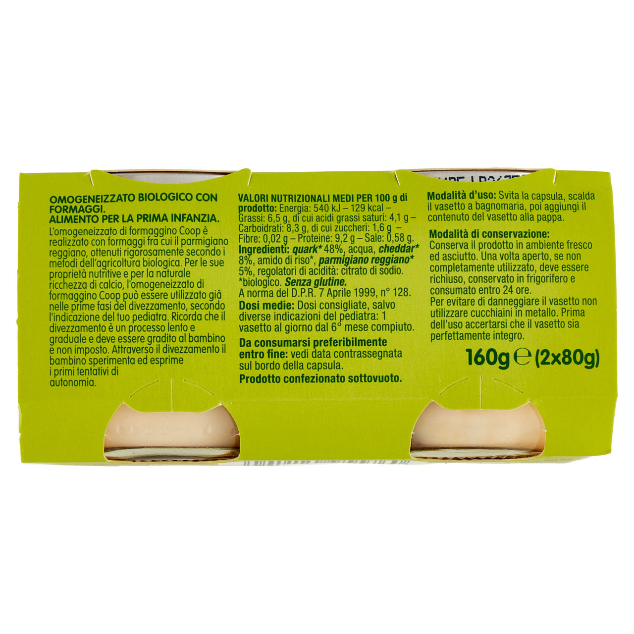 Omogeneizzato di formaggino bio 2 pz x 80 gr - Immagine 11