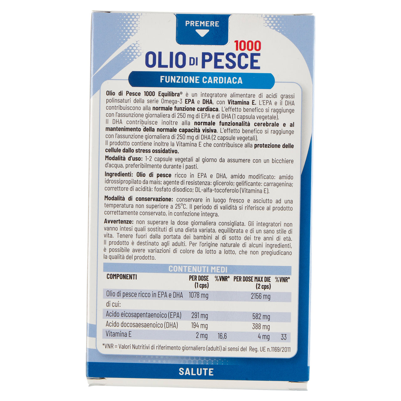 Integratore alimentare funzione cardiaca olio di pesce 1000 60 capsule - Immagine 31