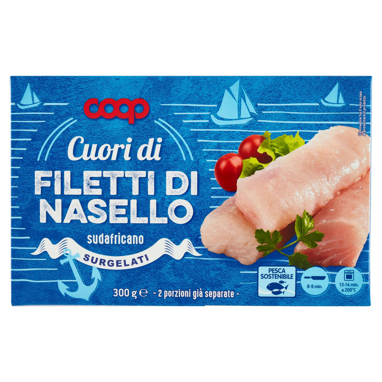 Cuori di filetti di nasello Sudafricano surgelati 300 gr - Immagine 01