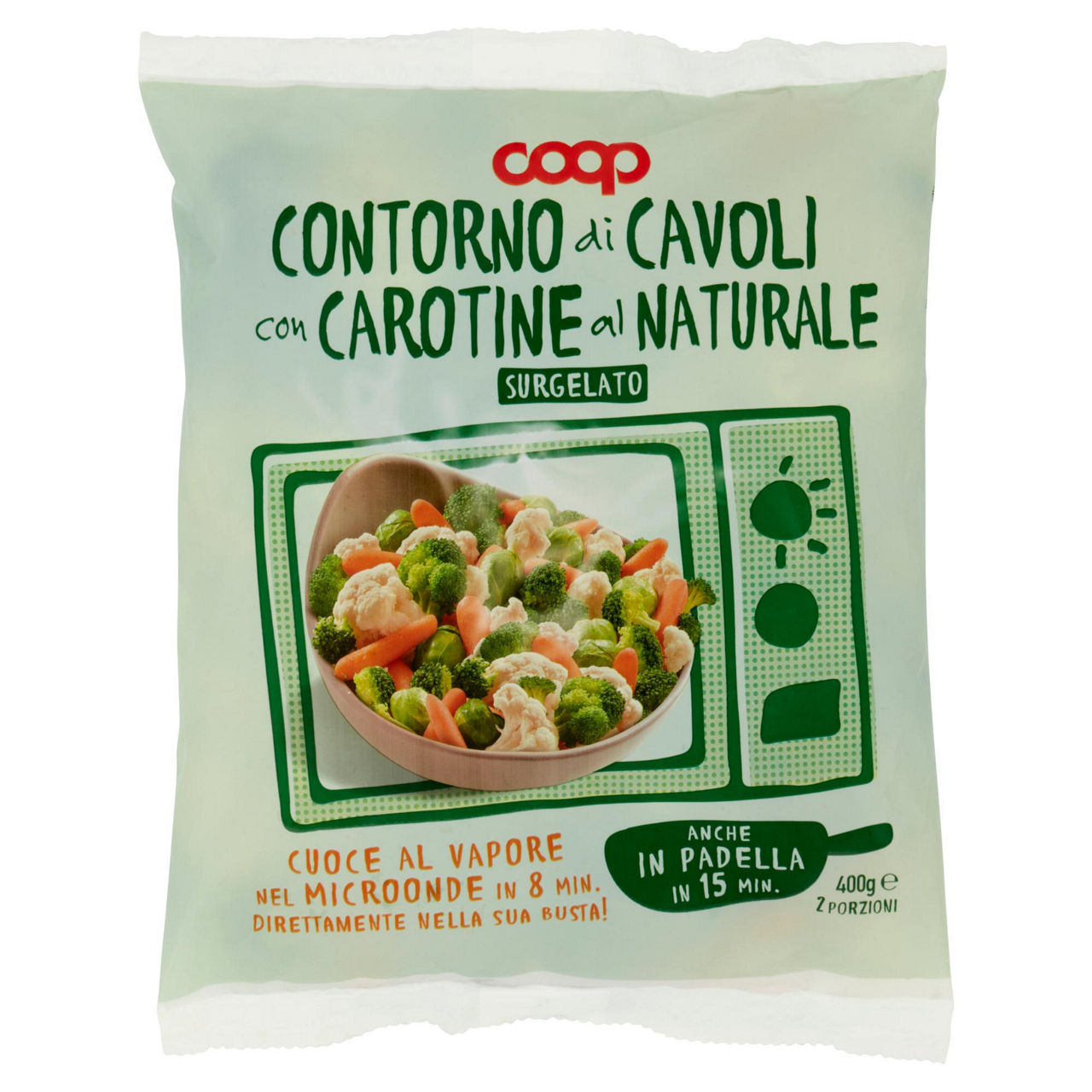 Contorno di cavoli con carotine al naturale surgelato 400 gr - Immagine 01