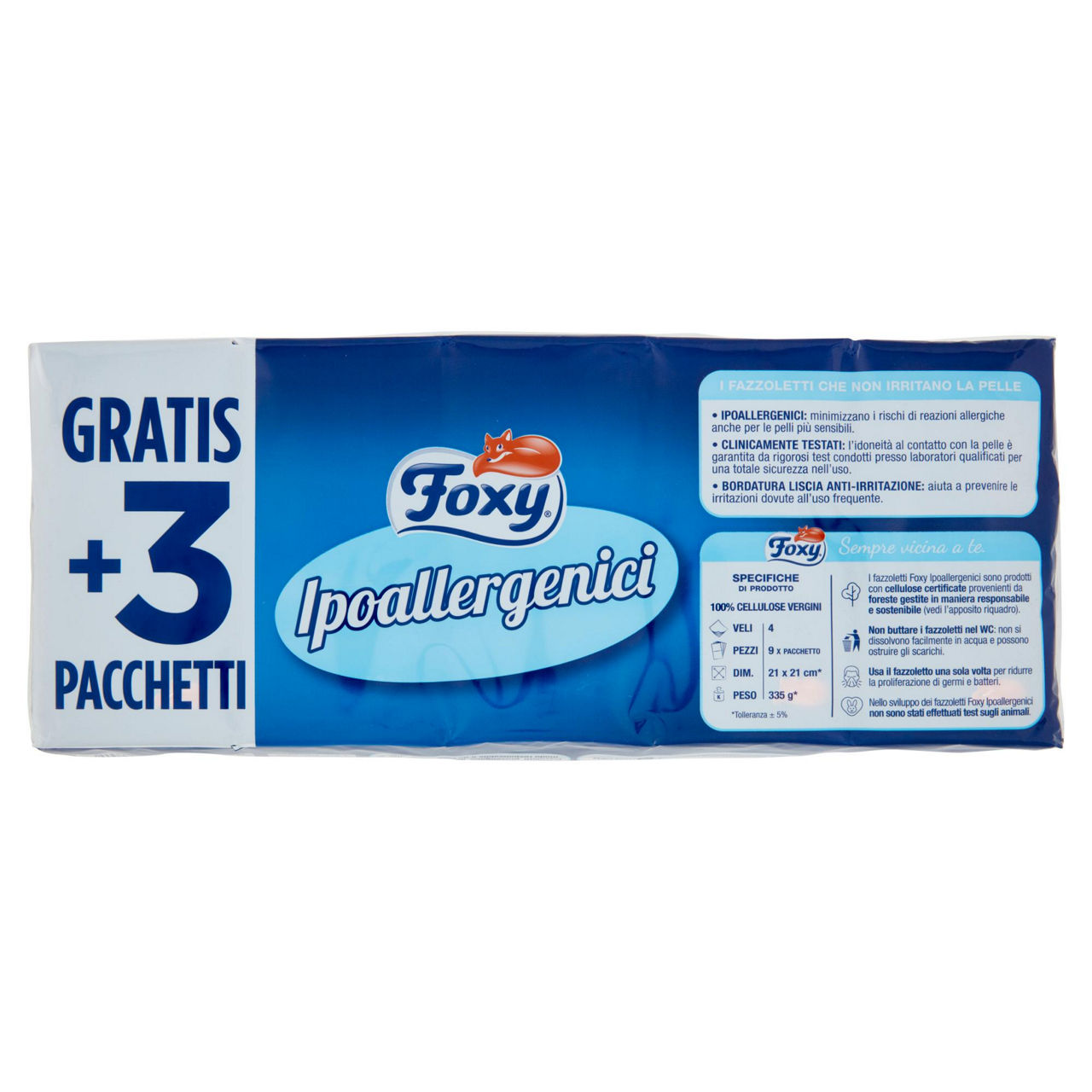 Fazzoletti foxy ipoallergenici pz 12+3 gratis o/s - Immagine 41