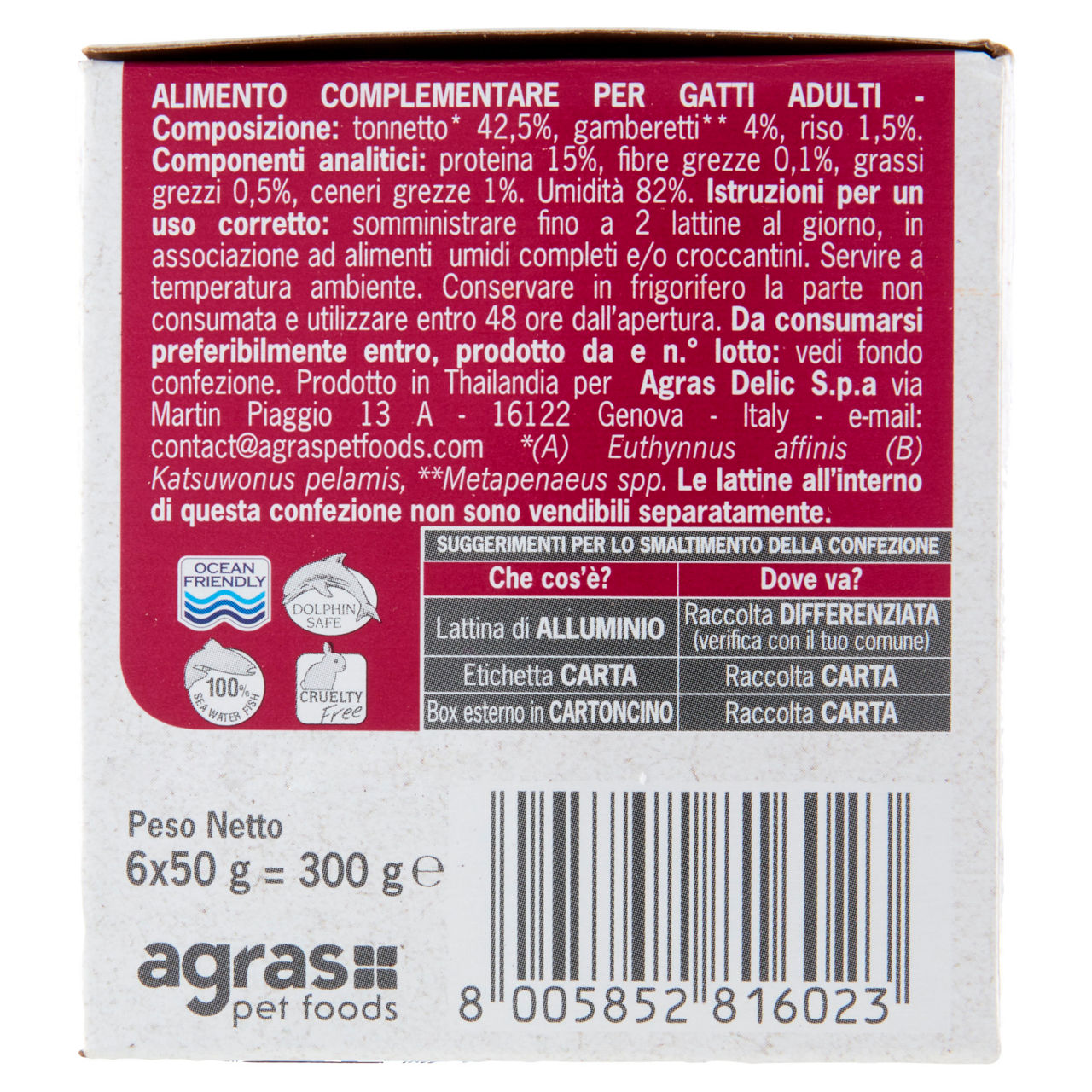 Umido per gatti tonnetto orientale e gamberetti 6 pz x 50 gr - Immagine 51