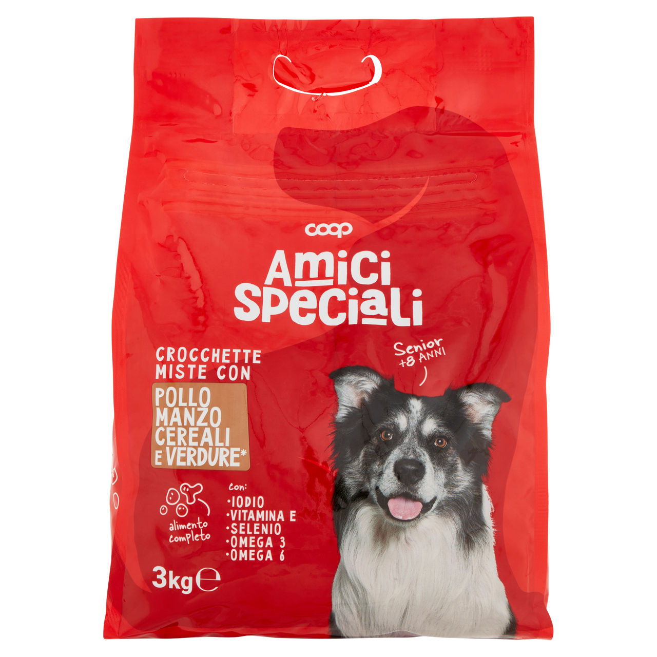 Crocchette cane senior amici speciali coop pollo/manzo/cereali/verdure kg.3 - Immagine 01