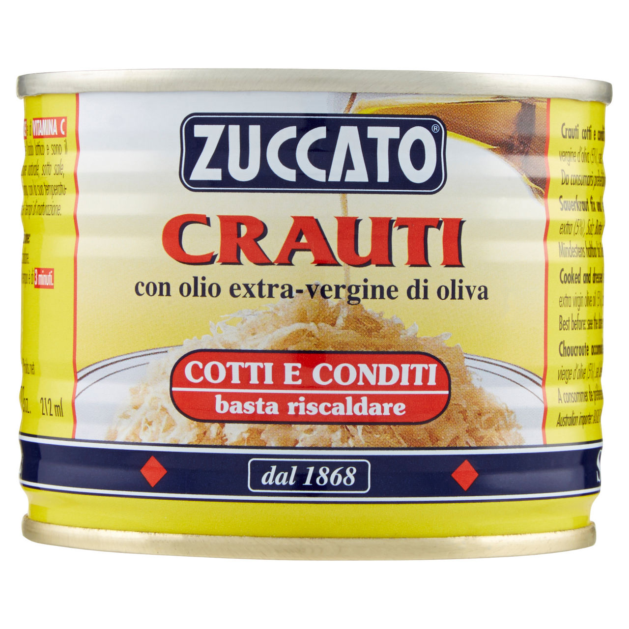 Crauti cotti e conditi zuccato latta  gr 190 - Immagine 01