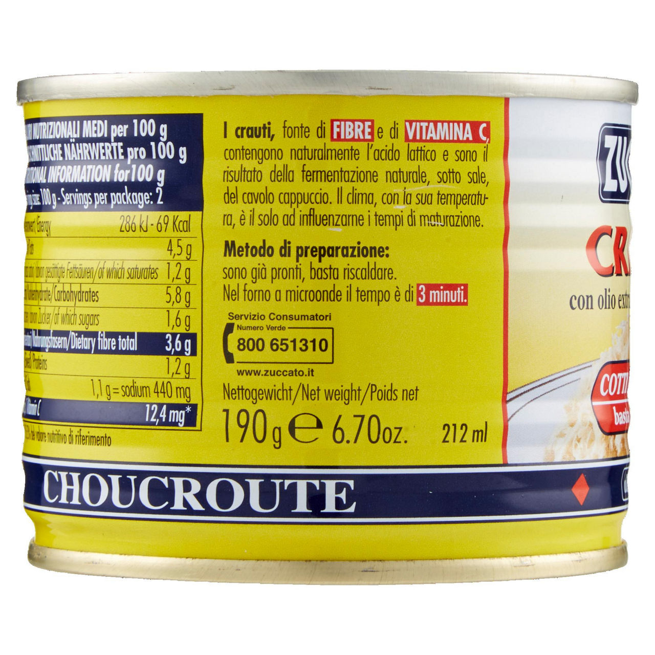Crauti cotti e conditi zuccato latta  gr 190 - Immagine 51