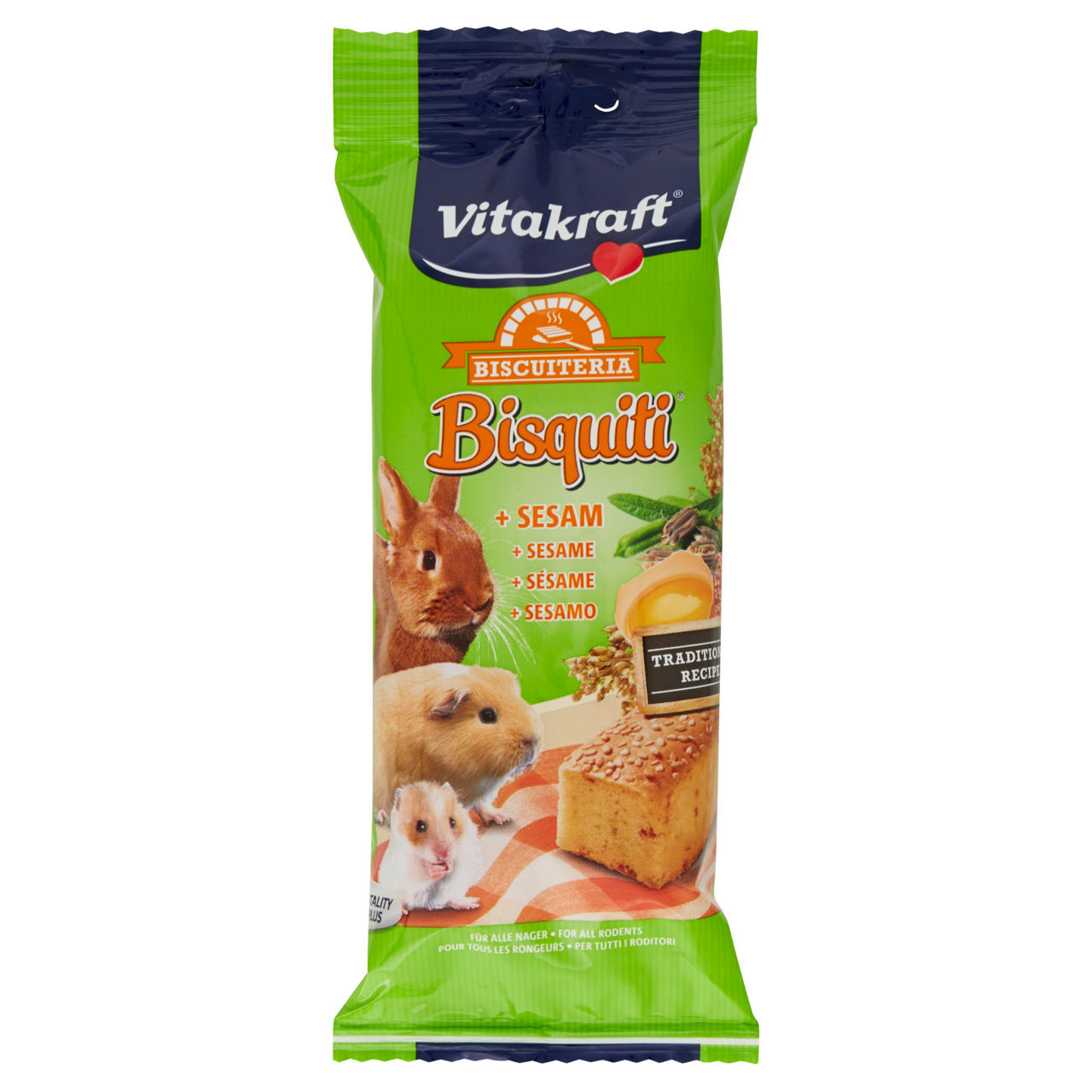 Bisquiti al sesamo per roditori vitakraft busta gr. 50 - Immagine 01