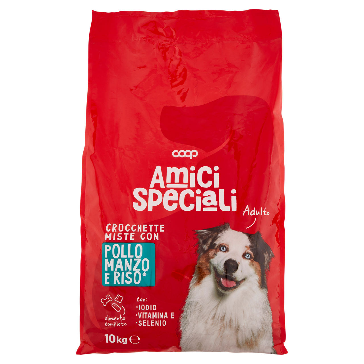 Crocchette cane con pollo/manzo/riso amici speciali sacco 10 kg - Immagine 01