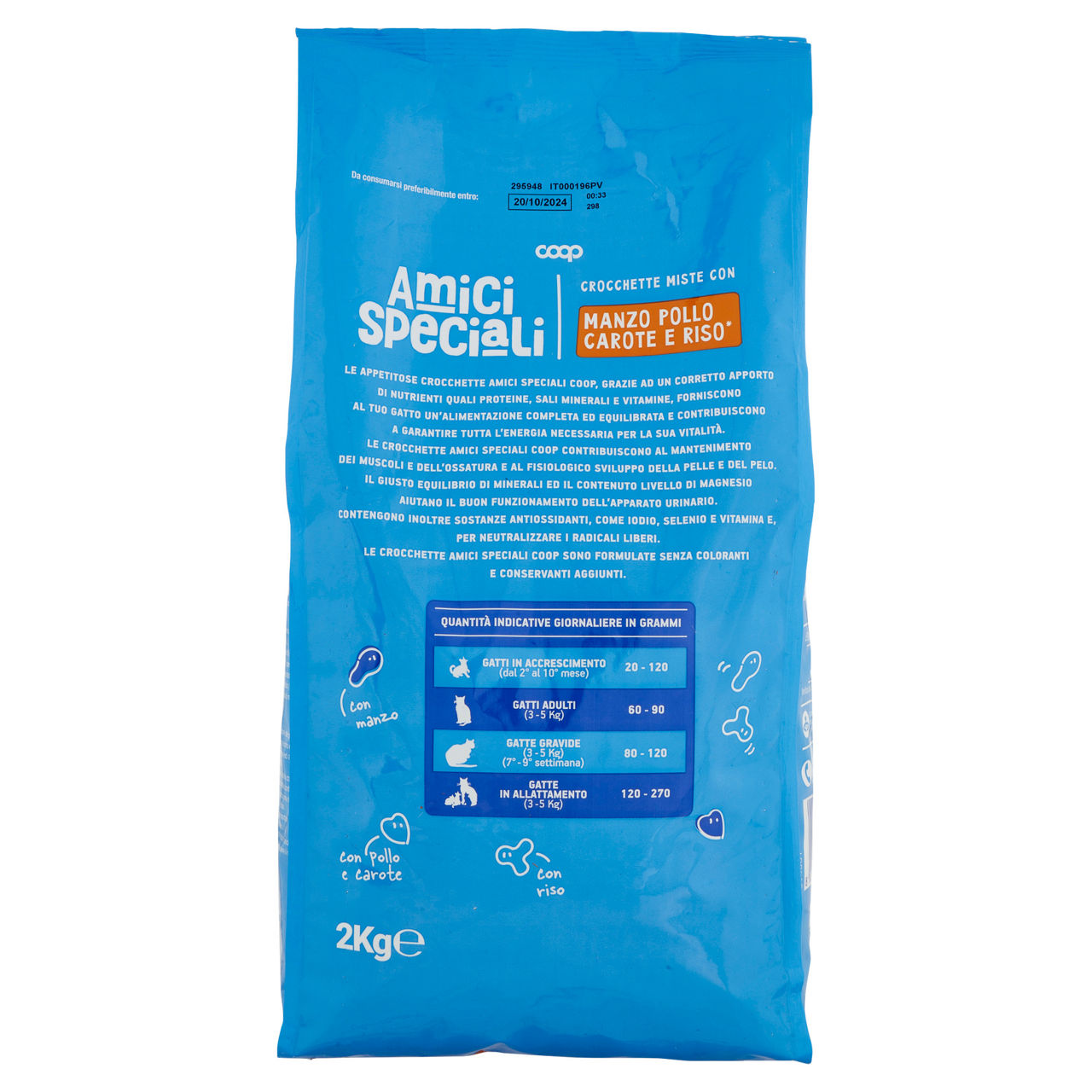 Crocchette gatto manzo/pollo/carote/riso amici speciali coop sacco kg 2 - Immagine 21