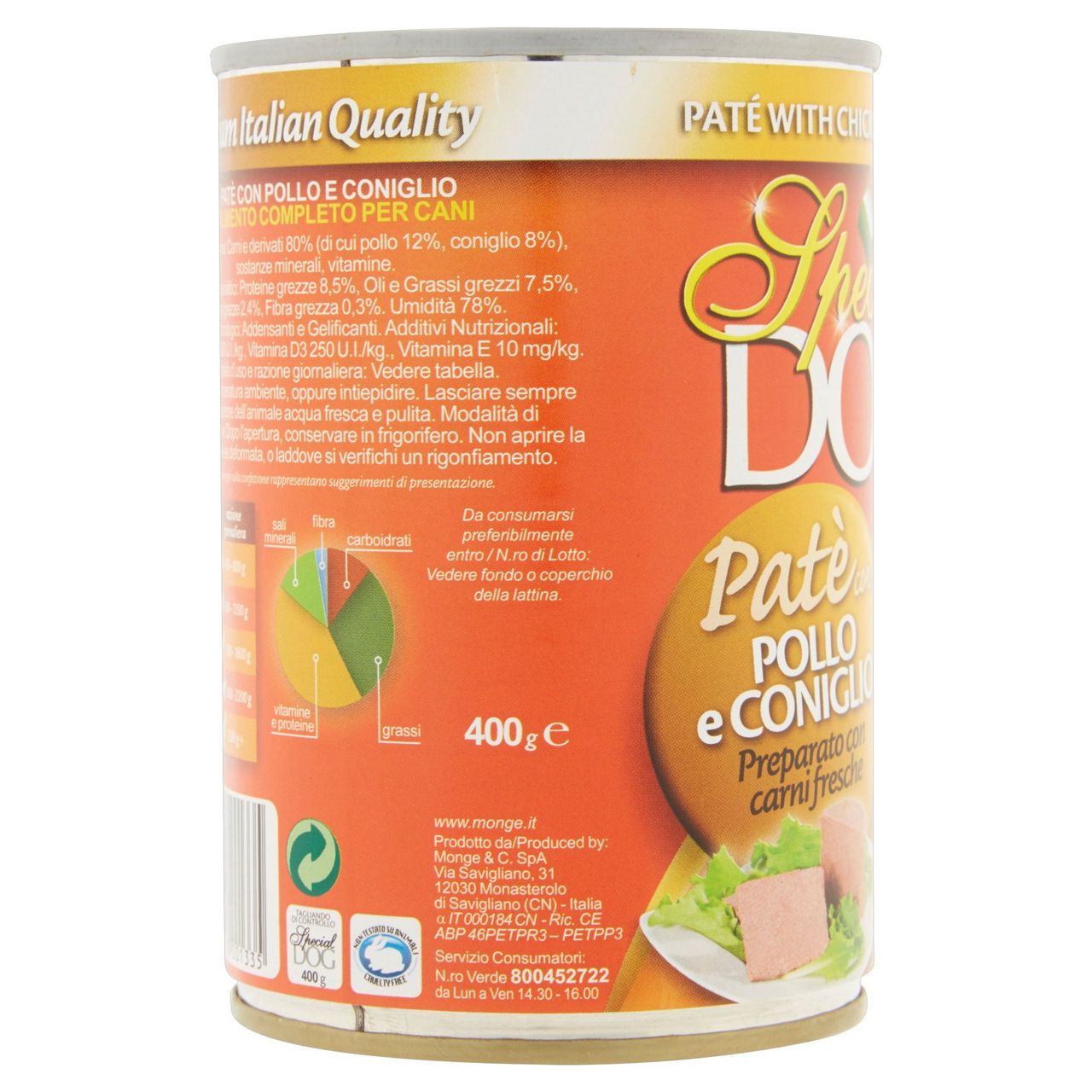 Patè cane con pollo e coniglio 400 gr - Immagine 51
