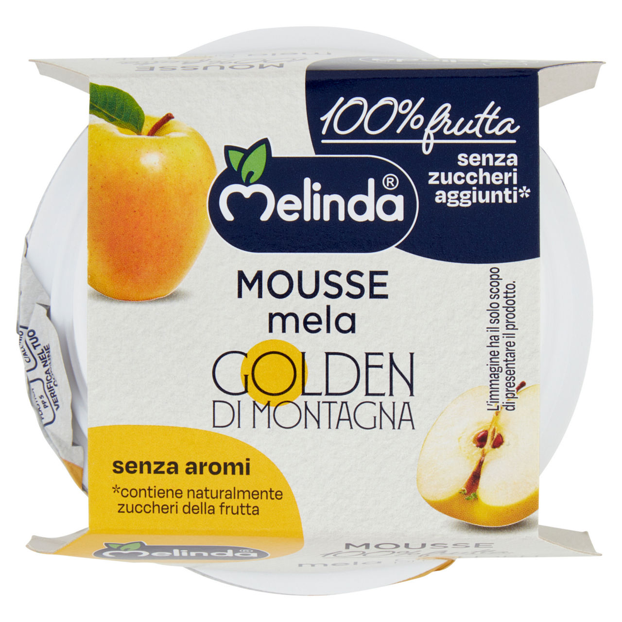 Mousse 100% mela golden 2 pz da 100 gr - Immagine 01