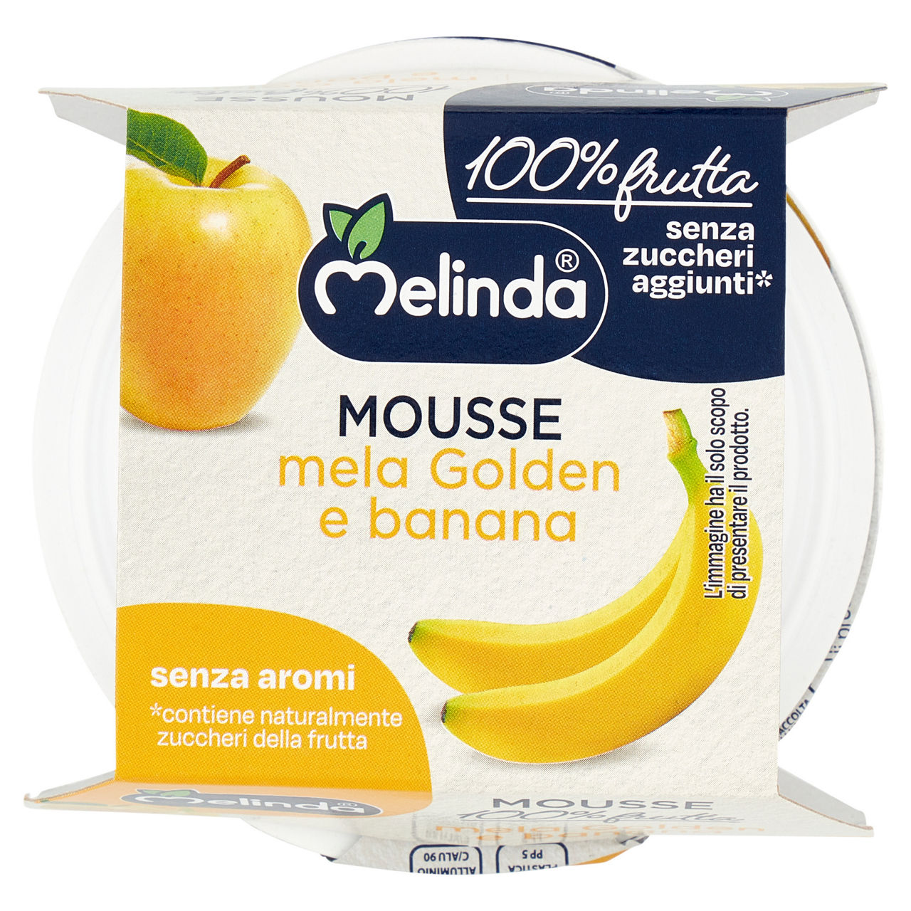 Mousse 100% mela e banana 2 pz da 100 gr