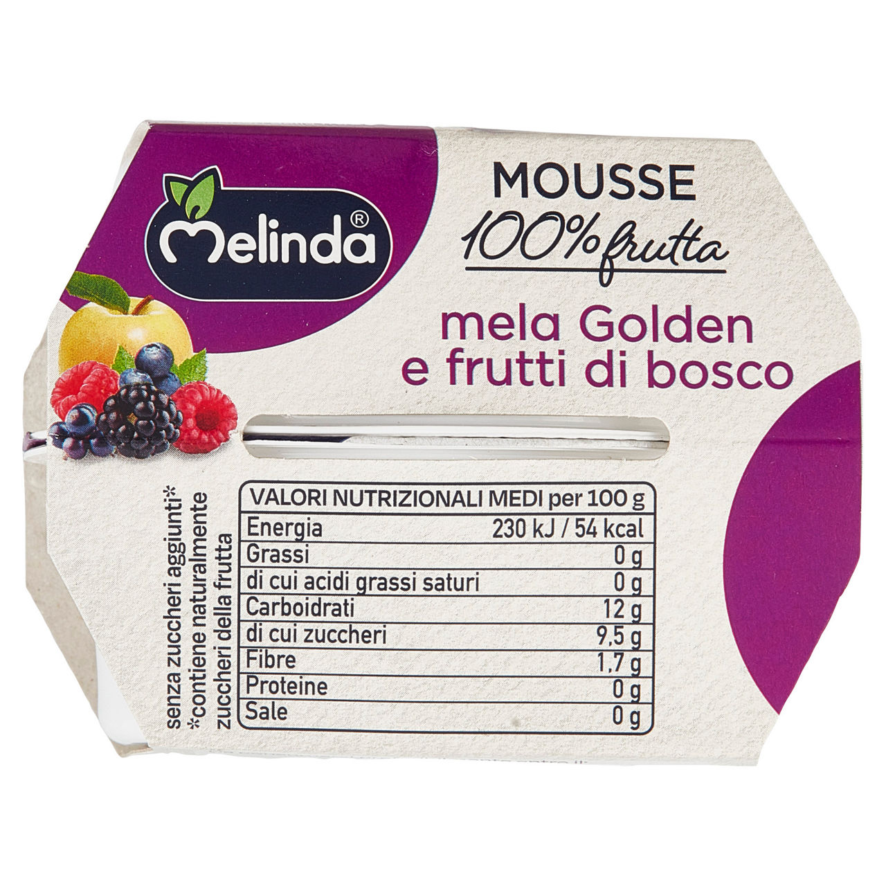 Mousse 100% mela e frutti di bosco 2 pz da 100 gr - Immagine 31
