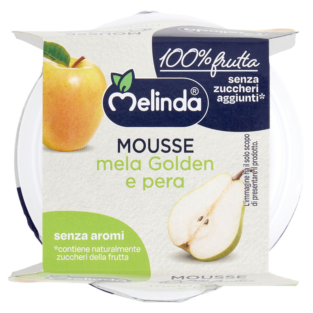 Mousse 100% mela e pera 2 pz da 100 gr - Immagine 01