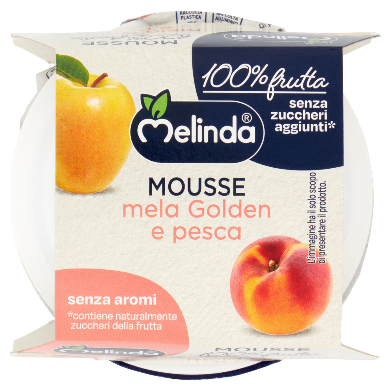Mousse 100% mela e pesca 2 pz da 100 gr
