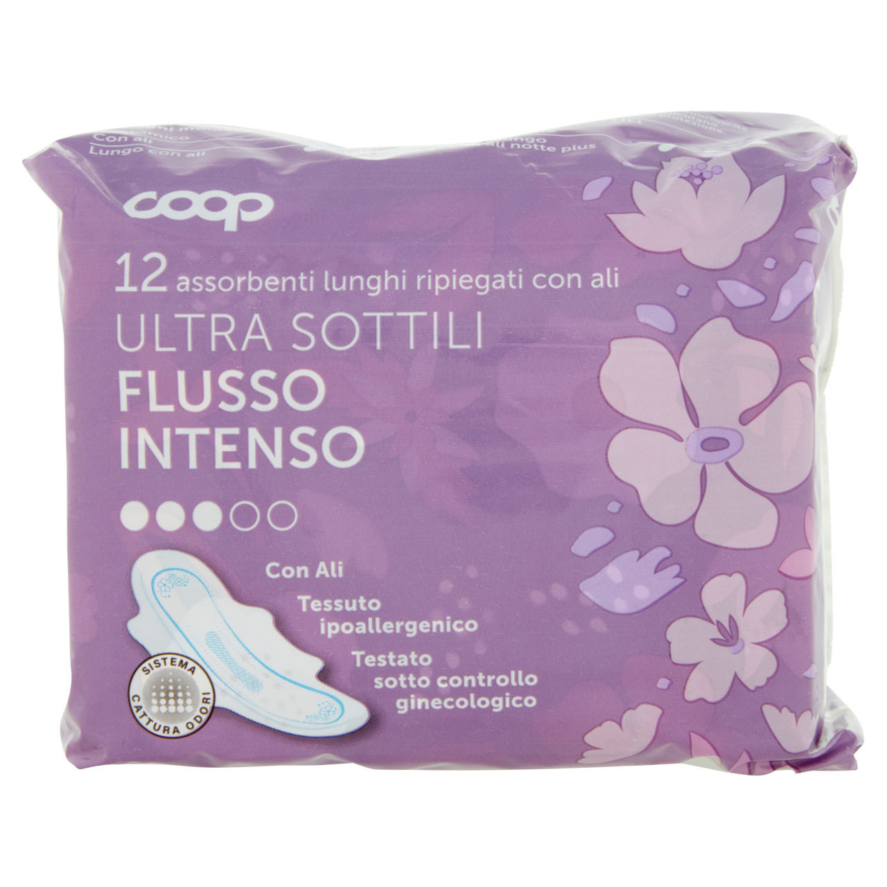 Assorbenti coop ultra sottili lungo c/ali ripiegati sacchetto pz.12 - Immagine 01