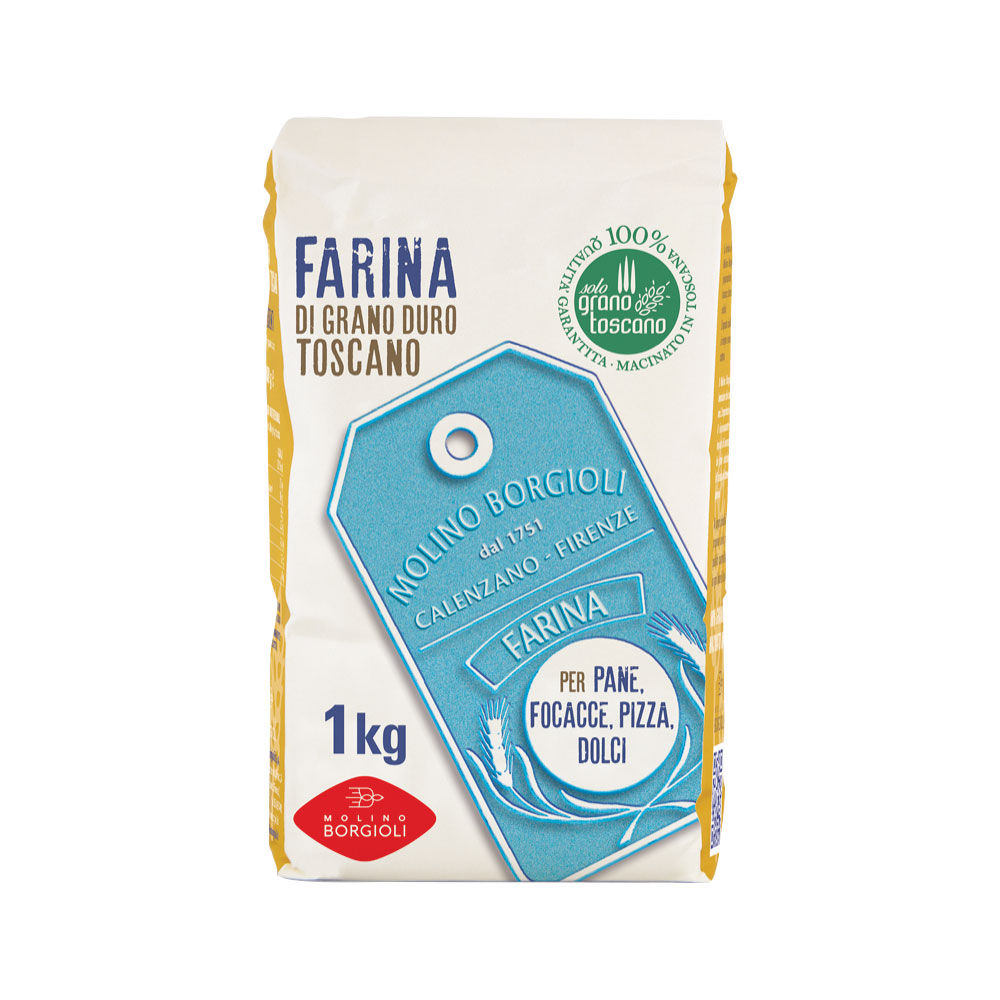Farina di grano duro borgioli kg 1 - Immagine 01
