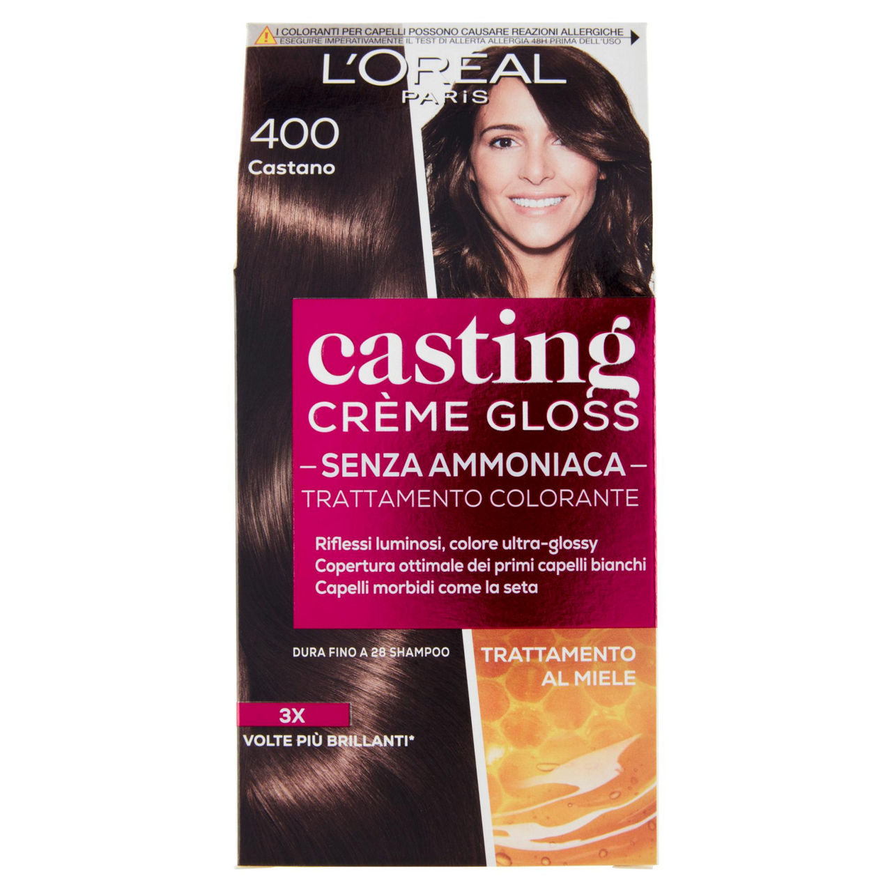 Colorazione trat. senza ammoniaca casting creme gloss n.400 castano sc. pz. 1 - Immagine 01