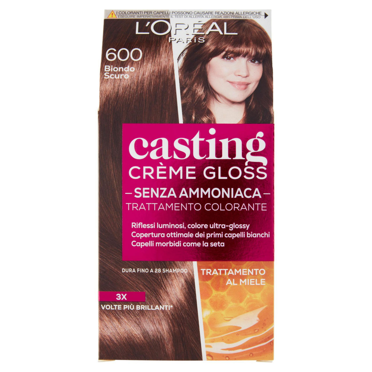 Colorazione trat. senza ammoniaca casting creme gloss  n.600 biondo scuro sc.pz.1 - Immagine 01