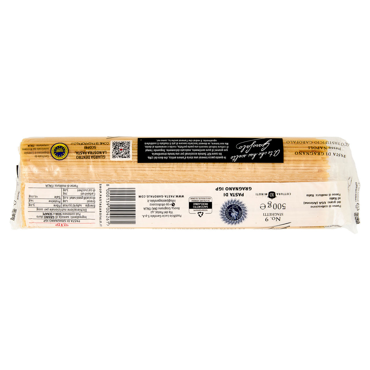 Spaghetti n. 9 pasta di Gragnano IGP semola di grano duro 500 gr - Immagine 101