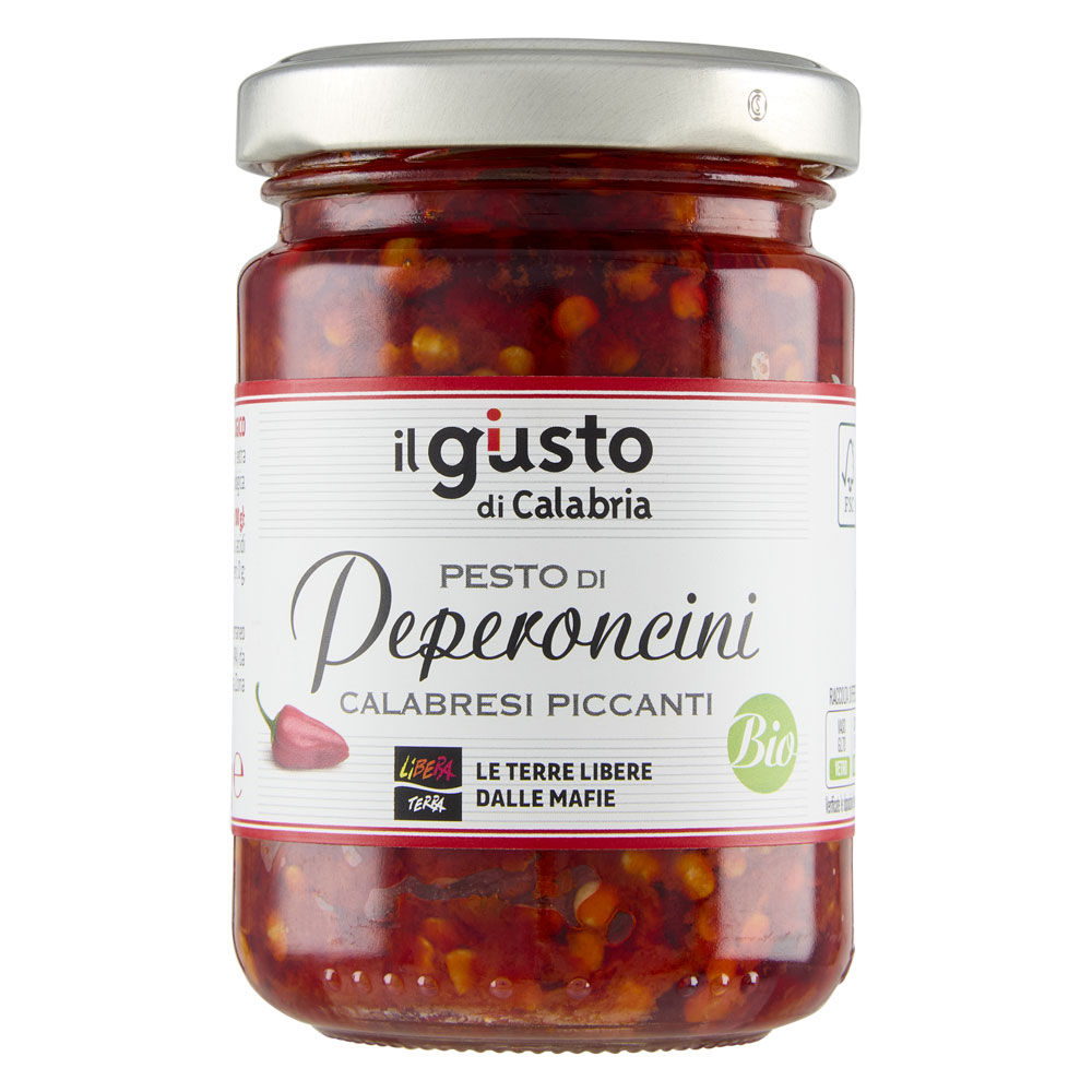 Pesto di peperoncini calabresi piccanti bio 140 gr - Immagine 01