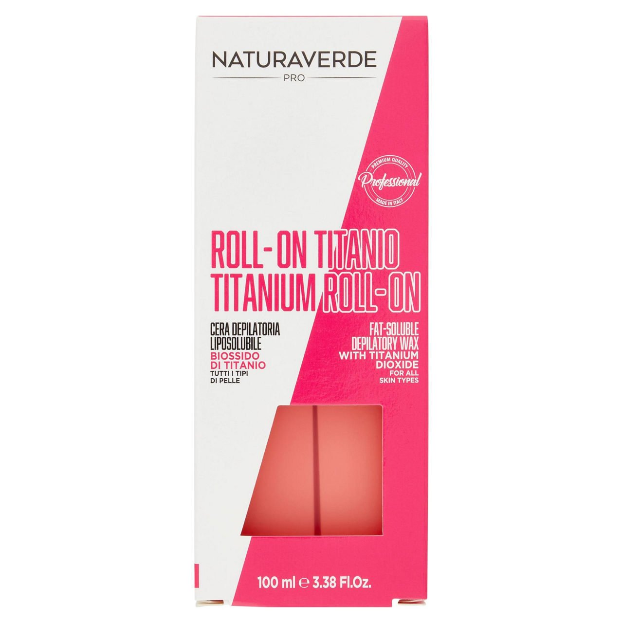 Cera depilat profession naturaverde biossido di titanio (rosa) roll-on ml. 100