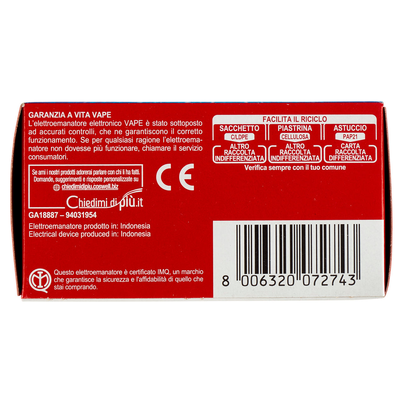 Insetticida diffusore per piastrine con ricarica Classic 10 piastrine - Immagine 41