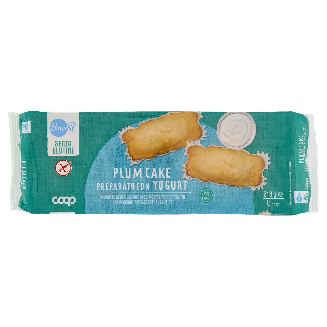 Plum cake preparato con yogurt senza glutine 6 pz x 36 gr