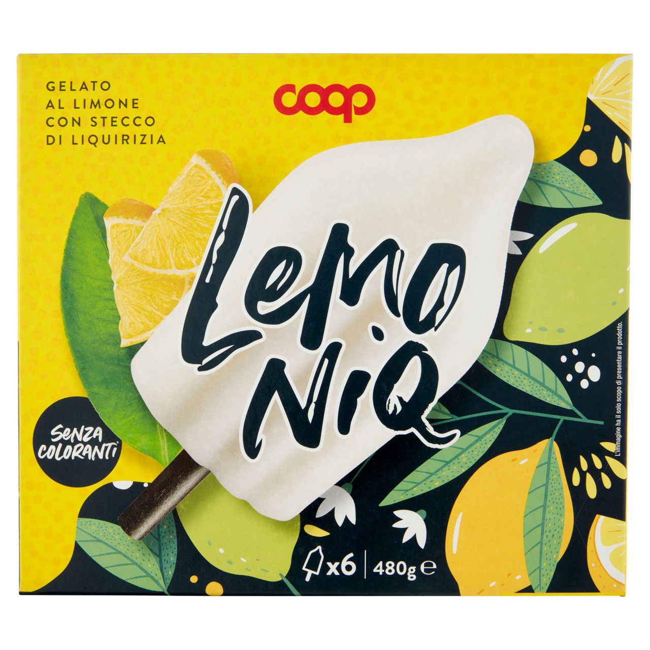 Ghiacciolo al limone su stecco alla liquirizia 6 pz 480 gr - Immagine 01