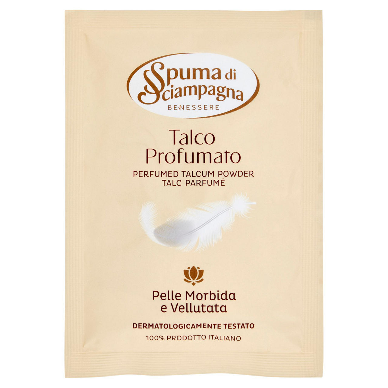 Talco profumato spuma di sciampagna-sericina busta gr. 75 - Immagine 01