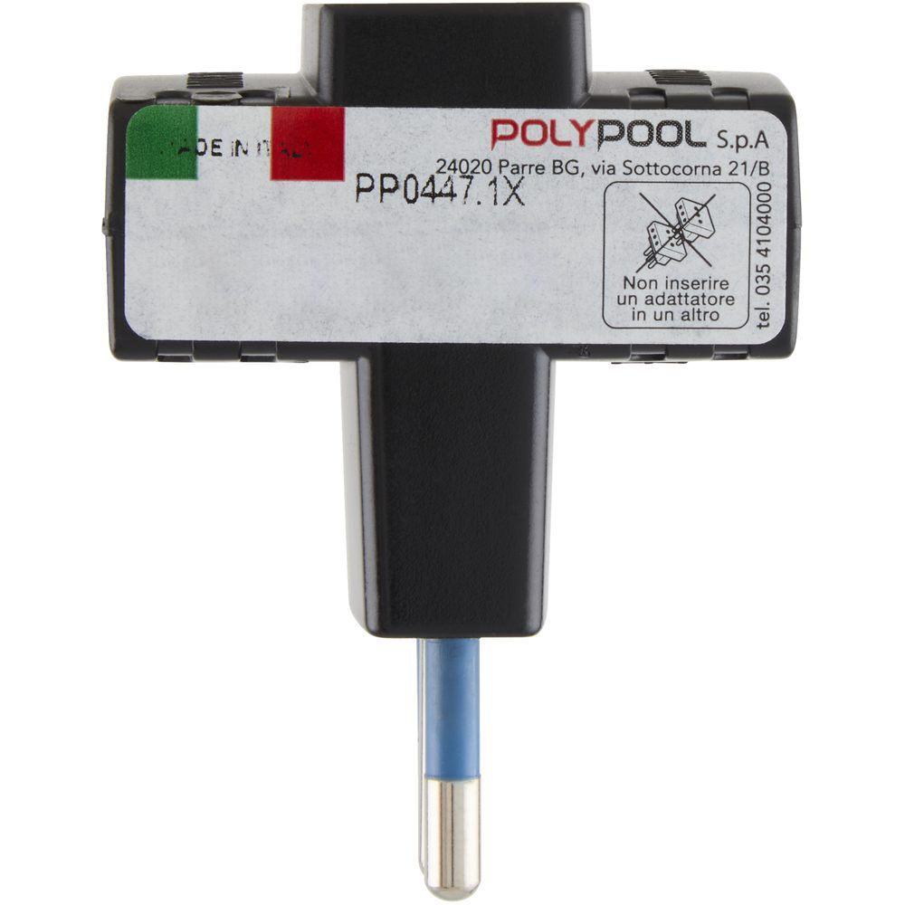 Adattatore triplo nero spina e presa 10A