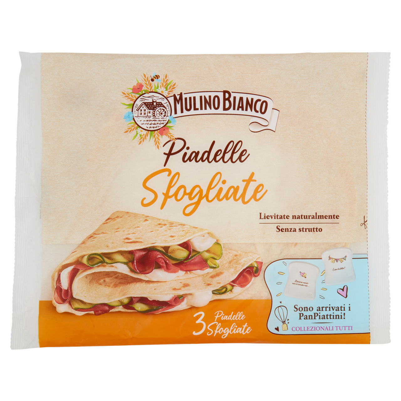 Piadelle sfogliate 3 pz 330 gr - Immagine 01