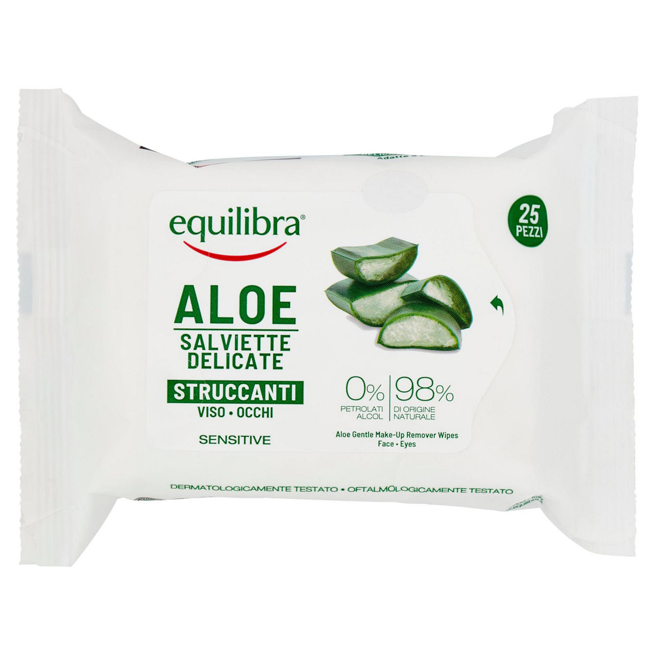 Salviette struccanti delicate aloe 25 pz