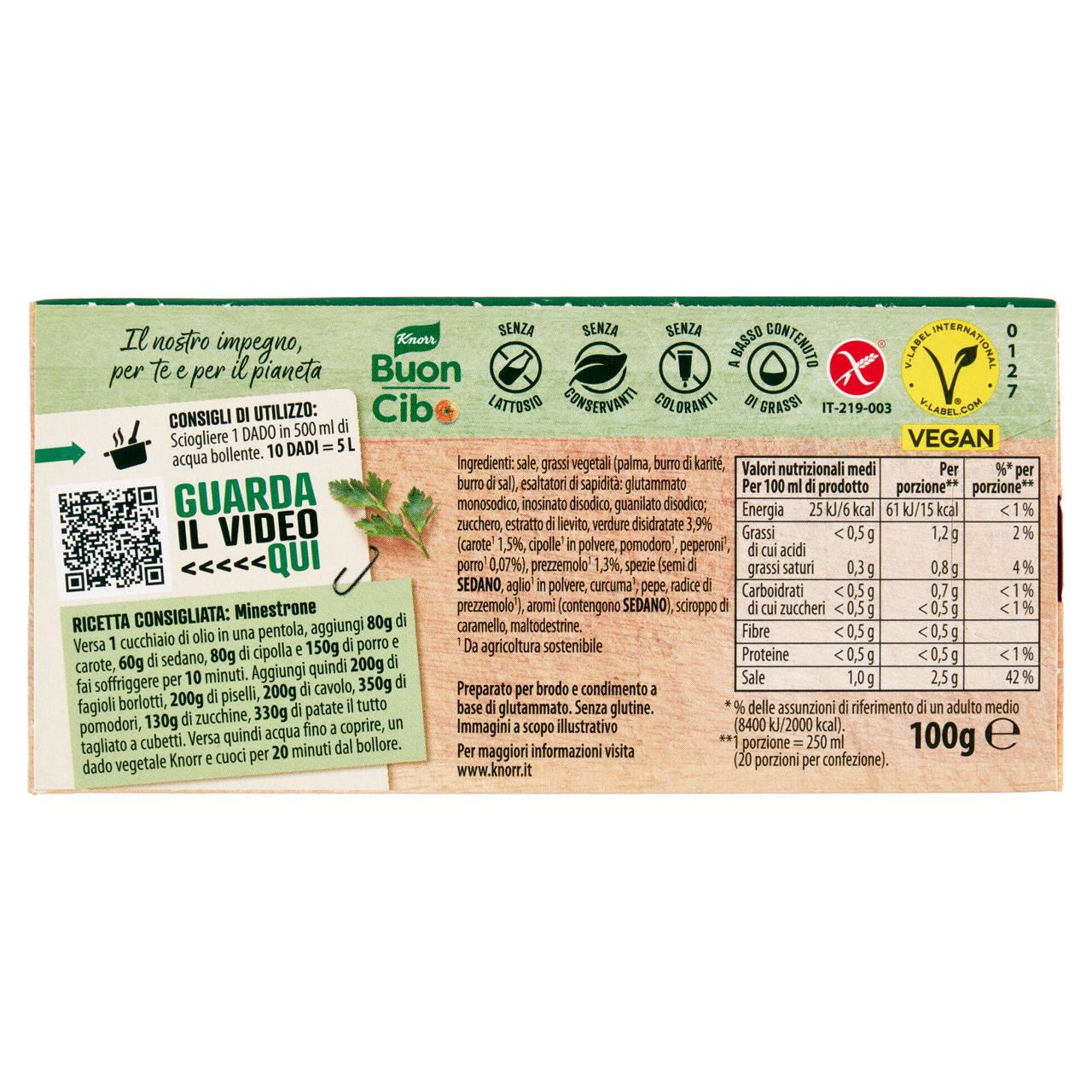 Dado vegetale da brodo tavolette 10 pz 100 gr - Immagine 51