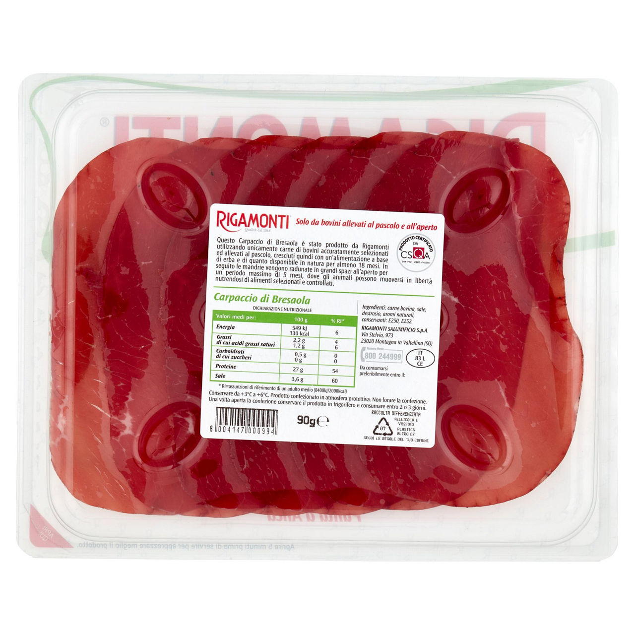Carpaccio di bresaola 90 gr - Immagine 41