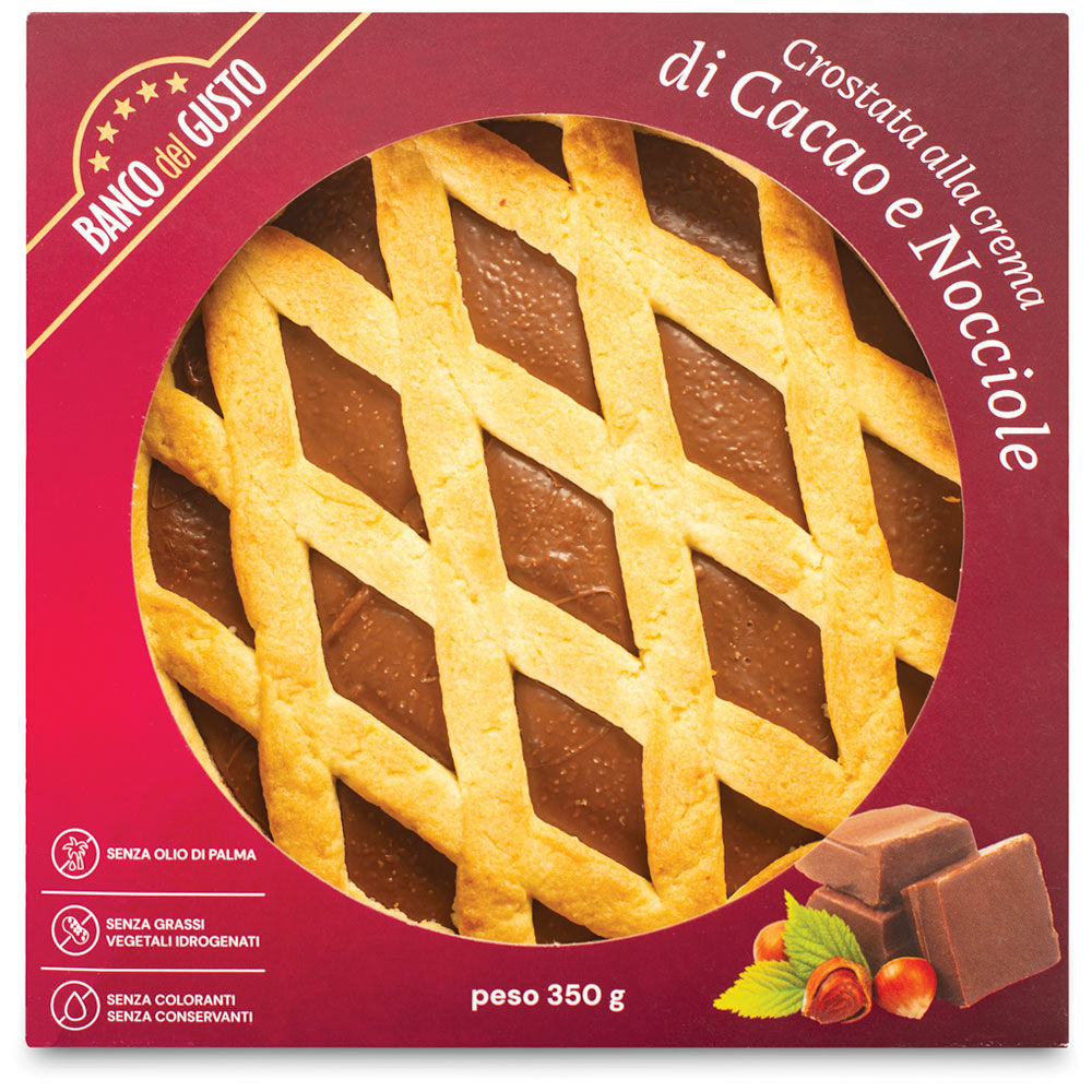 Crostata alla crema di cacao e nocciole 350 gr