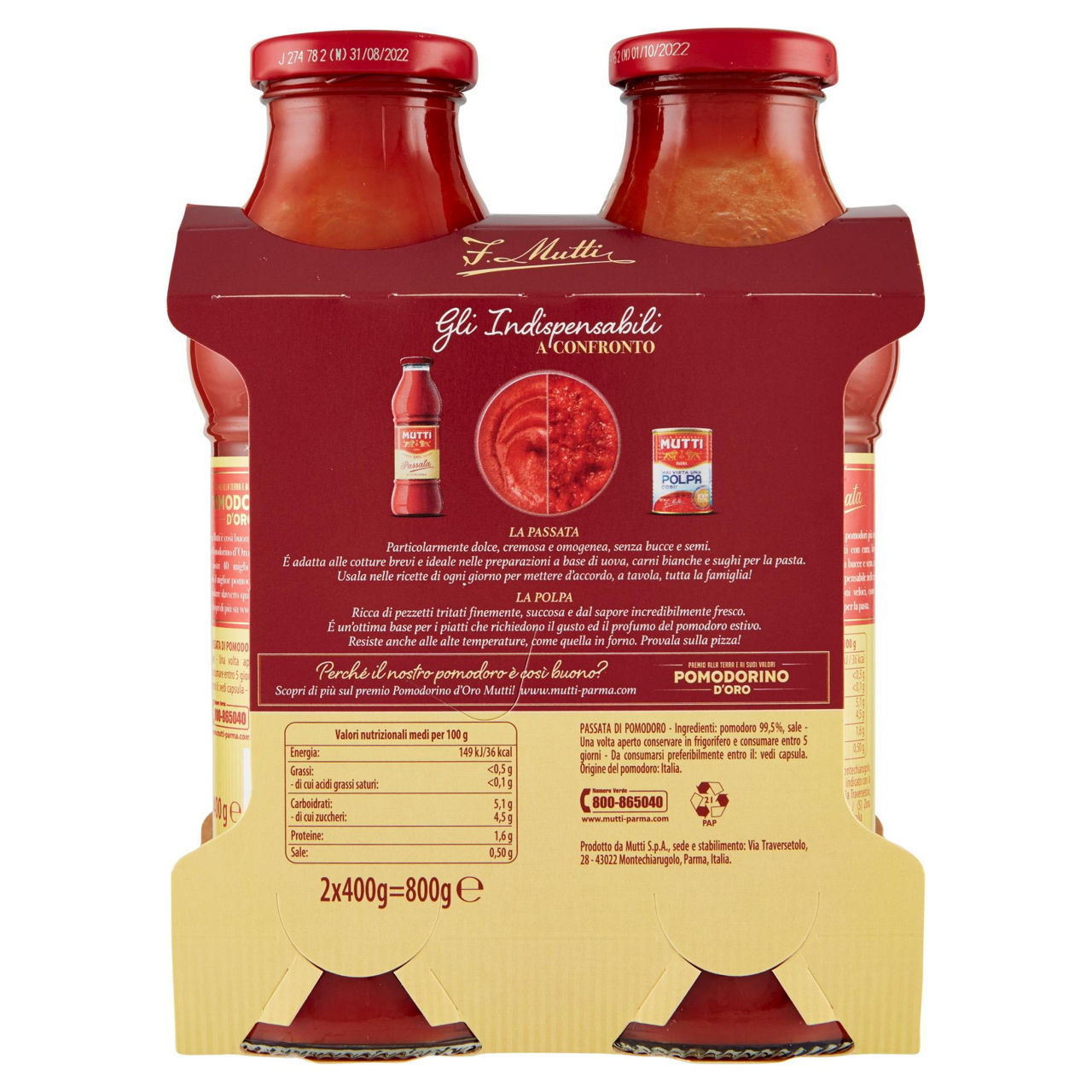 Passata pomodoro mutti cluster gr 400x2 - Immagine 31