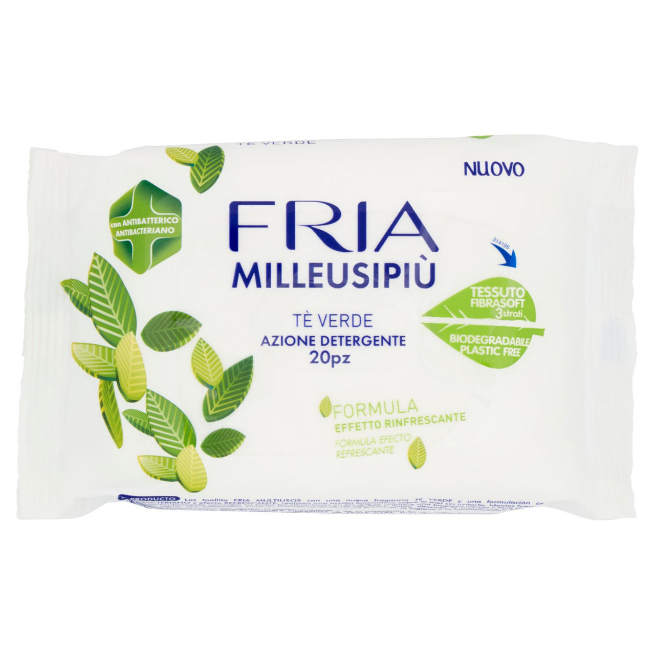 Salviette milleusi detergenti tè verde 20 pz - Immagine 01