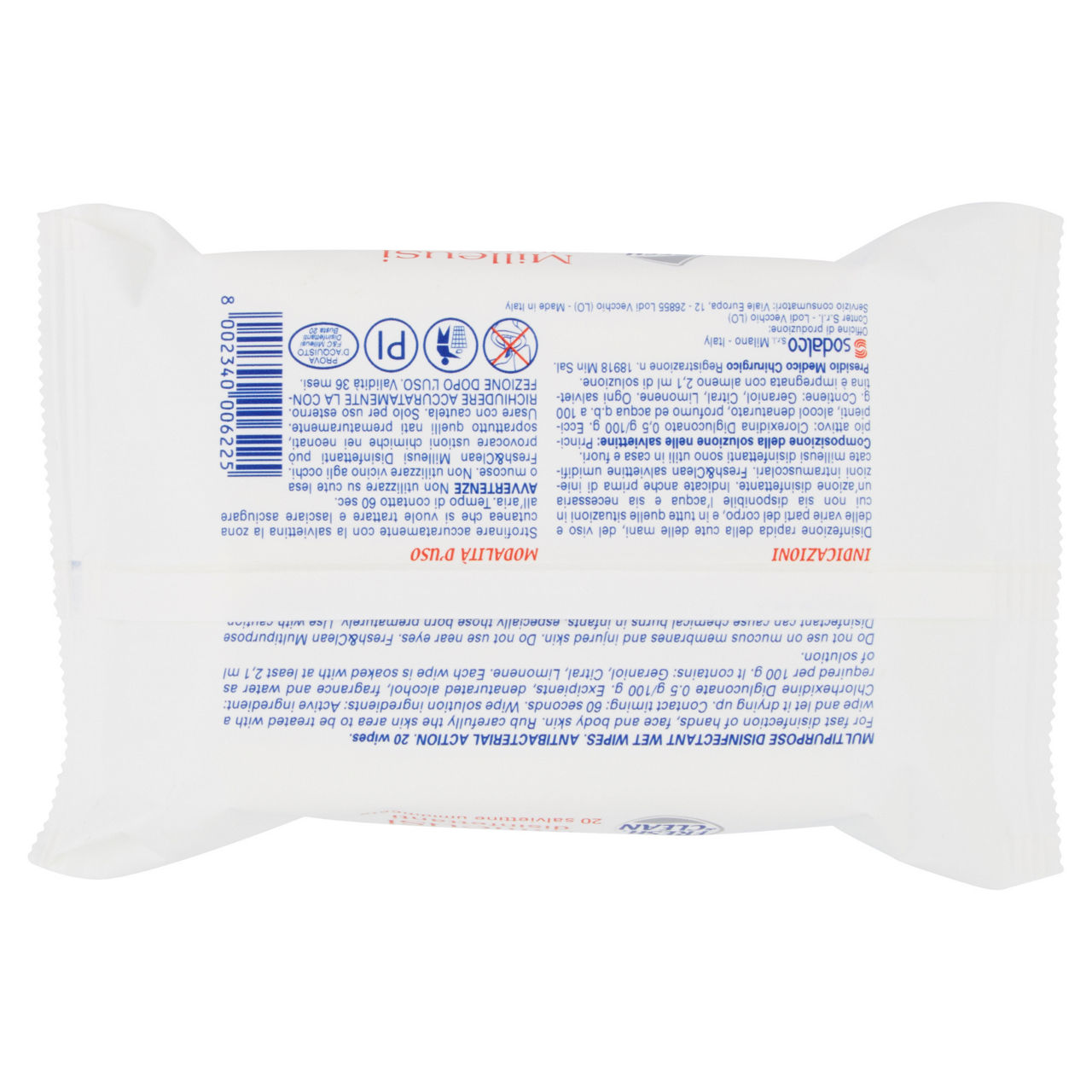 Salviette fresh & clean disinfettanti x20 busta pz 1 - Immagine 11