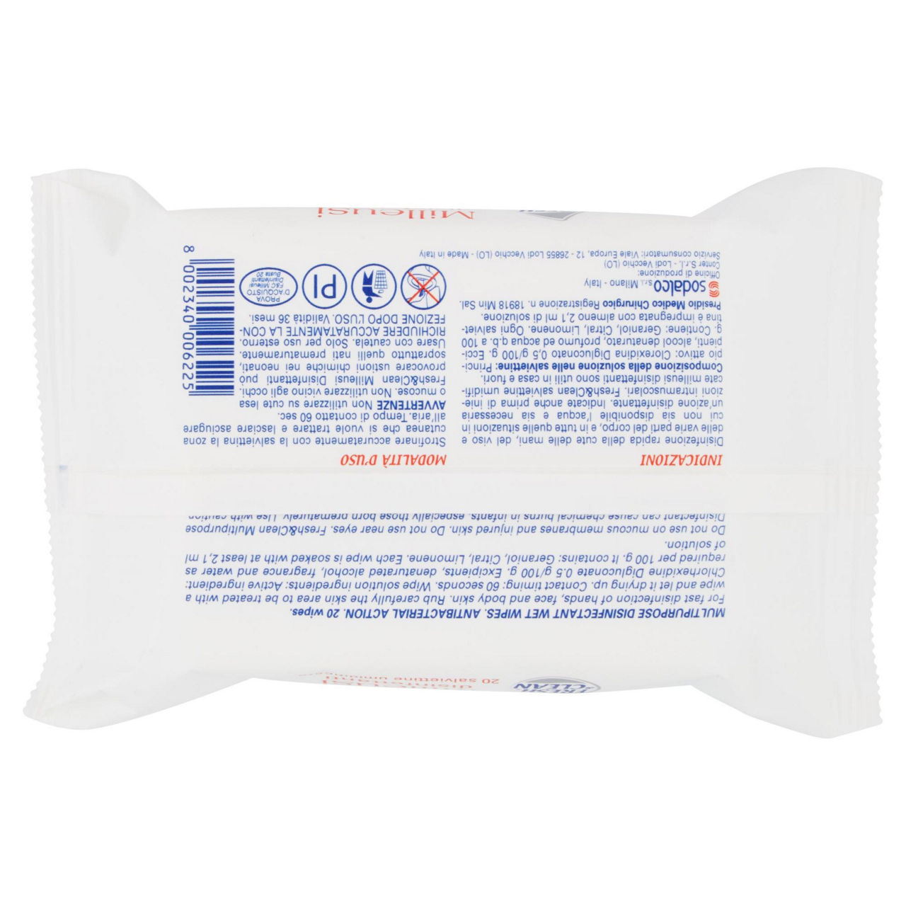 Salviette fresh & clean disinfettanti x20 busta pz 1 - Immagine 51