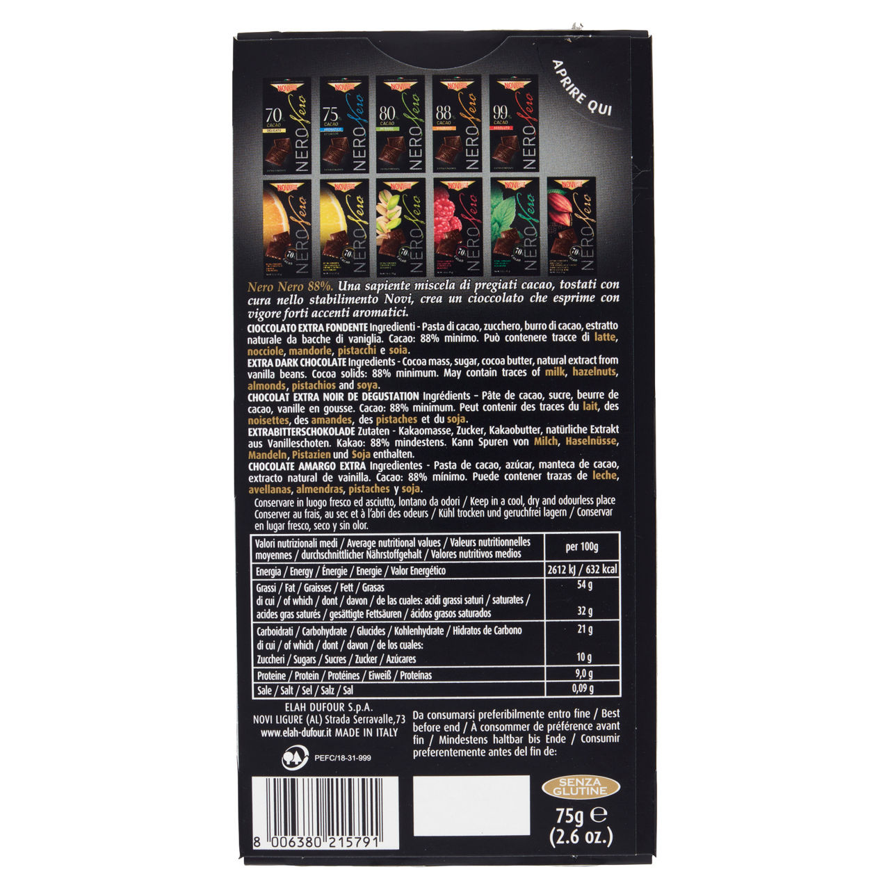 Tavoletta di cioccolato extra fondente 88% 75 gr - Immagine 11