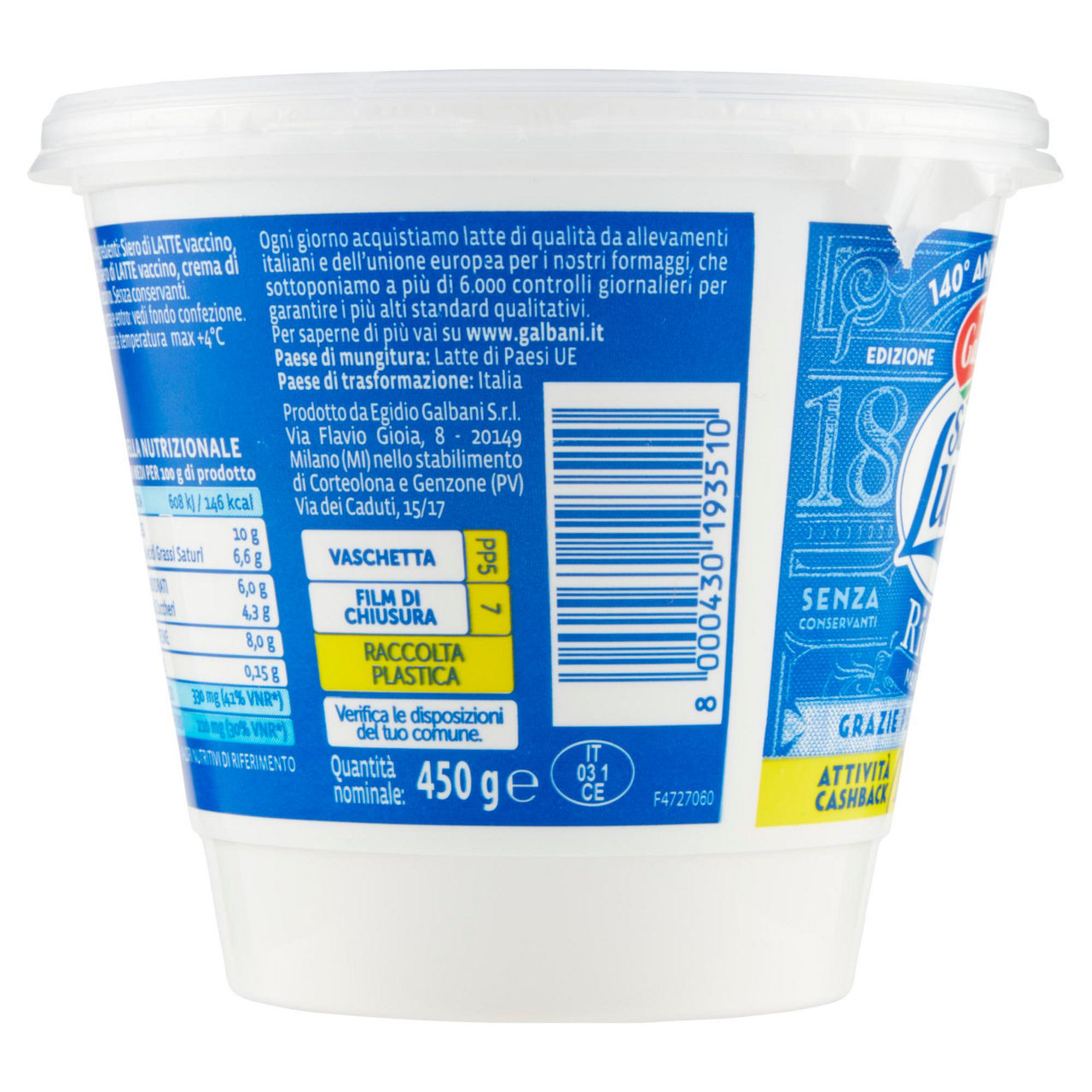Ricotta maxi formato 450 gr - Immagine 31