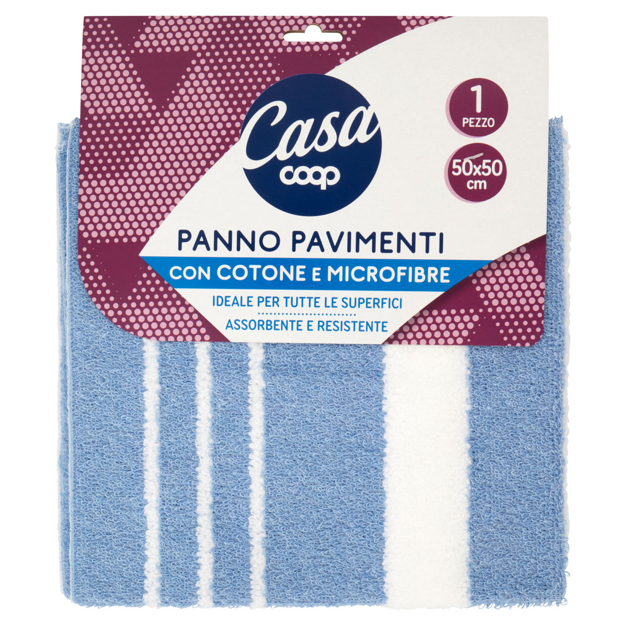 Panno in cotone e microfibra per pavimenti 1 pz - Immagine 01